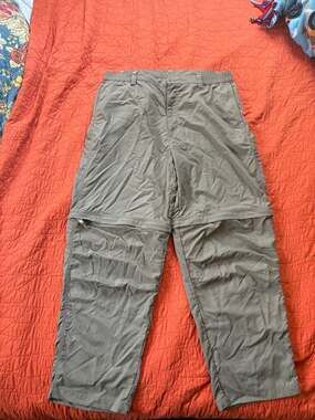 White Sierra Men's Convertible Zip-Off Hiking Pants Size L/30 Taupe